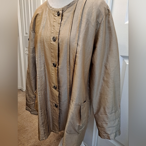 FLAX 100% Silk Tunic/Jacket  Size M - Picture 6 of 9